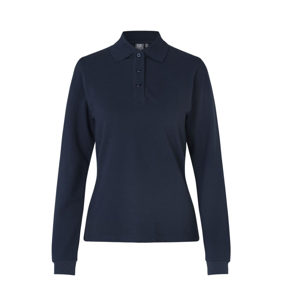 ID Damen Polo Baumwoll-Stretch 0545 Longsleeve