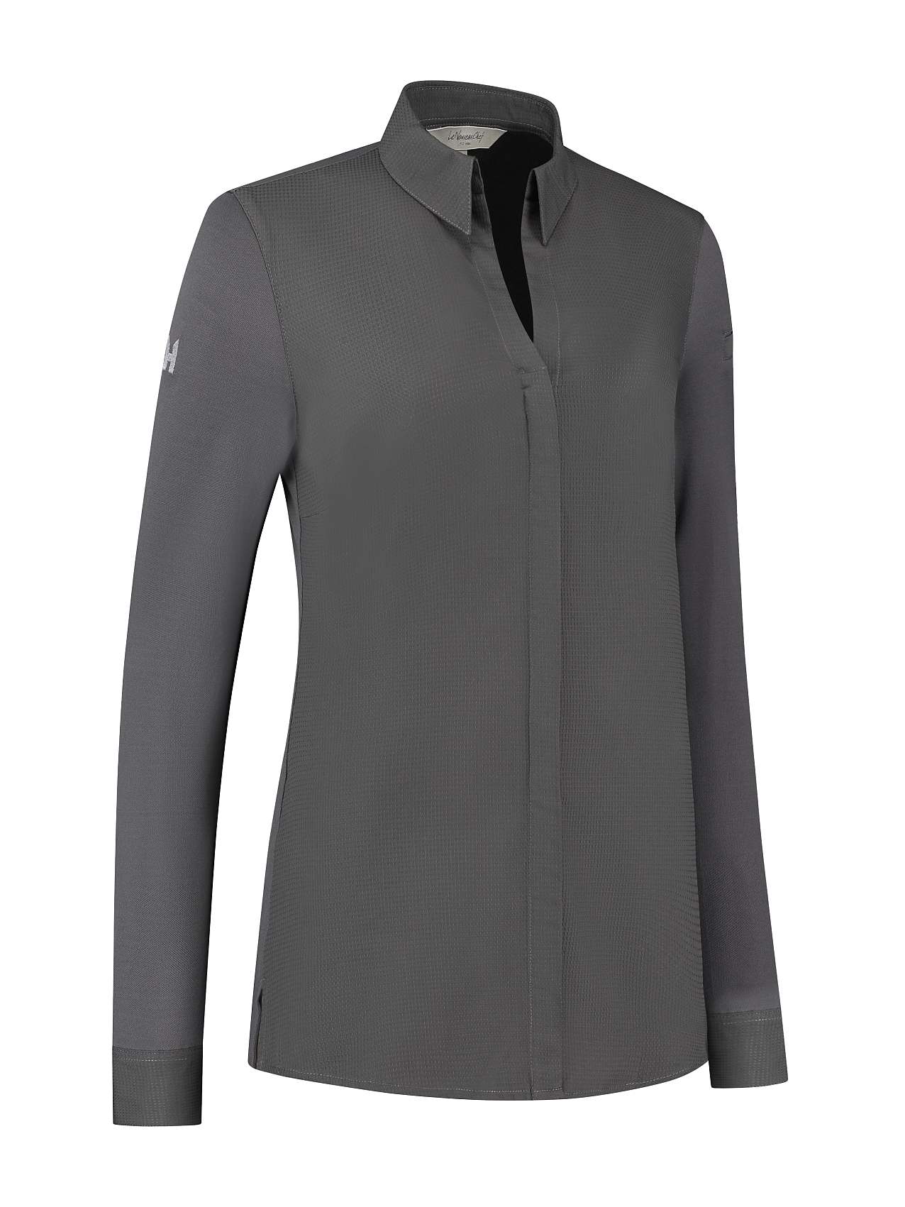 SALE Damen Kochhemd 2112 Sophie dunkelgrau Gr. M