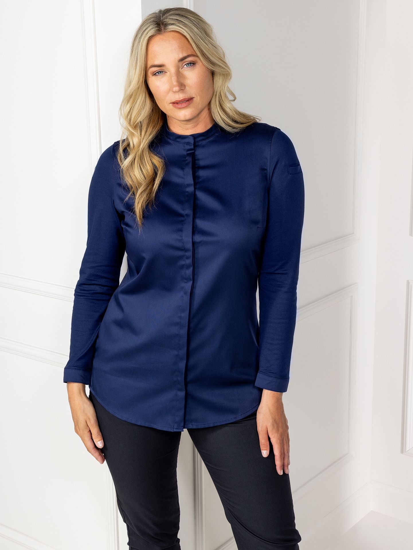 Damen Kochhemd Jolie 8013 blau von Le Nouveau Chef bei workers friend bestellen