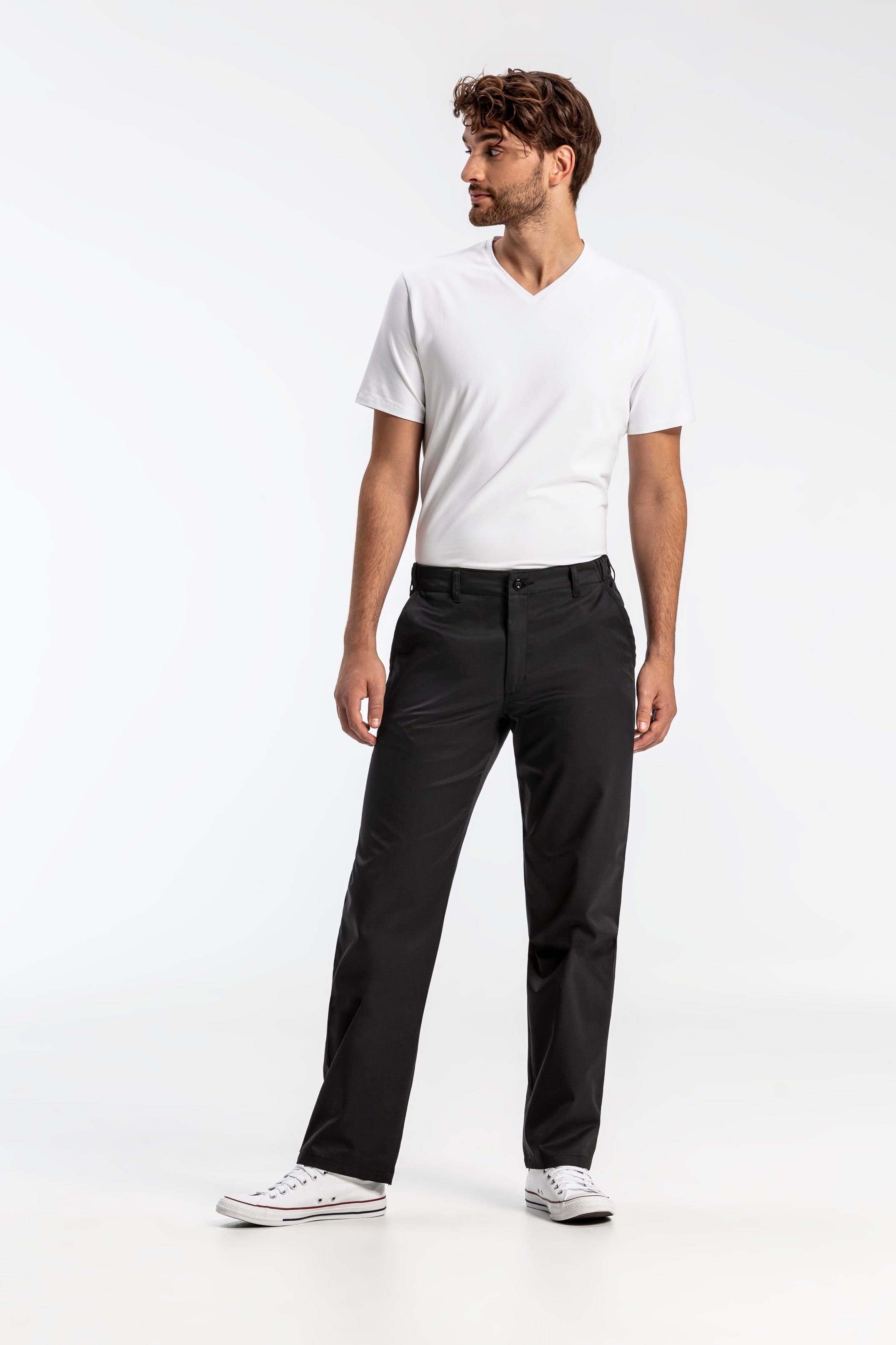 Günstige Herren Hose 110 basic schwarz von Greif für Küche und Service