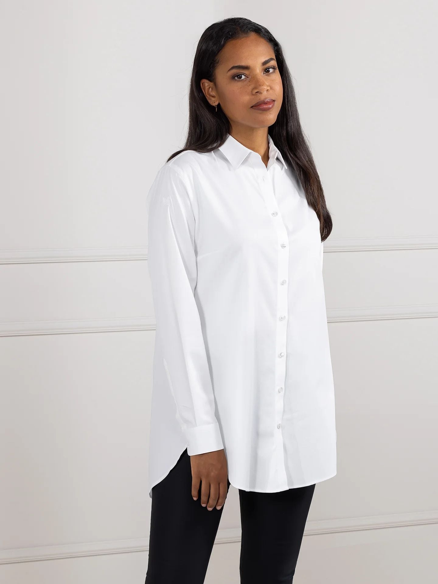 Oversized Damen-Bluse 1406 Louise weiß von le Nouveau Chef bestellen