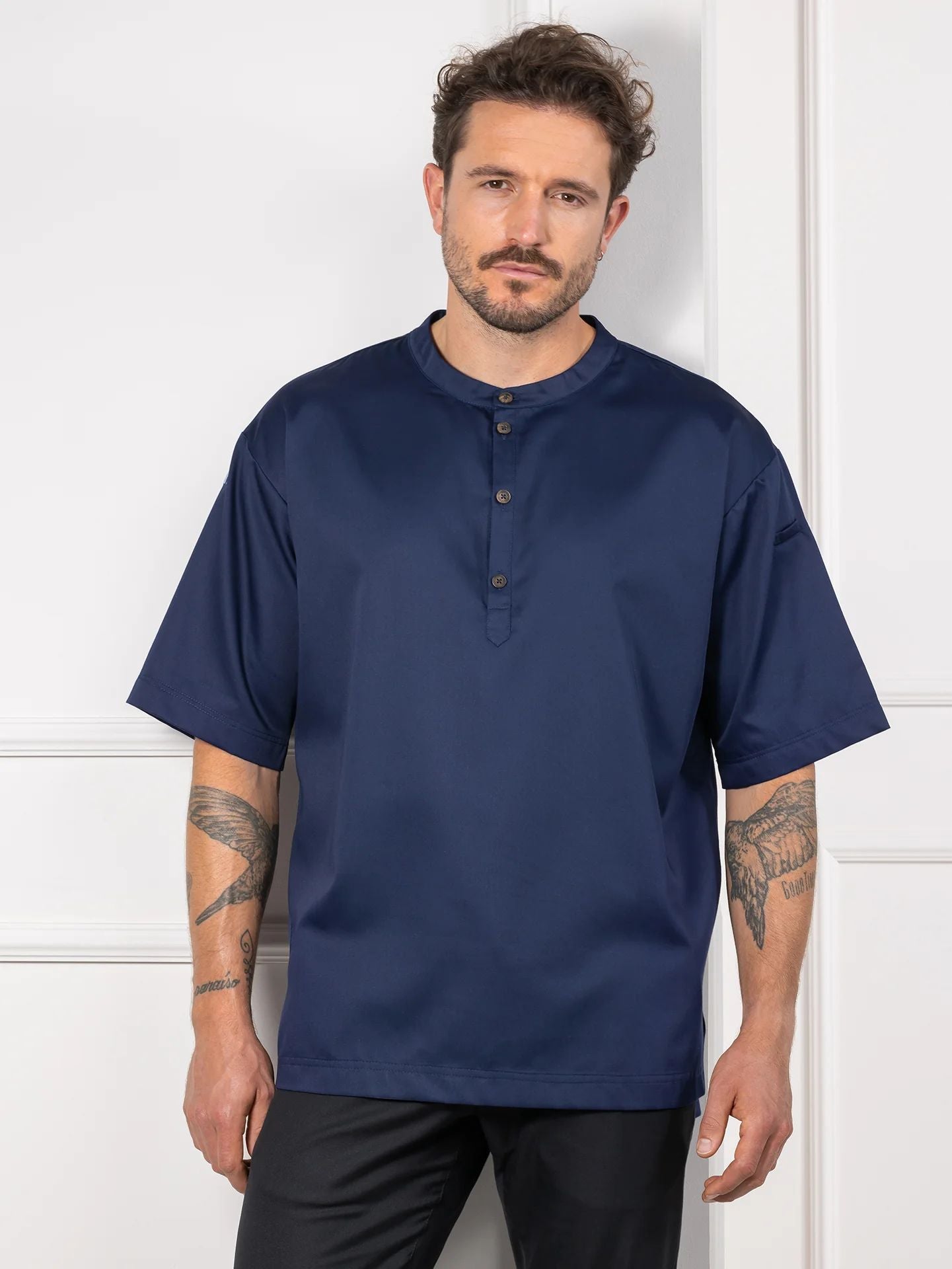 Oversized Shirt 1408 Gorgio patriot blue von Le Nouveau Chef bei workers friend bestellen