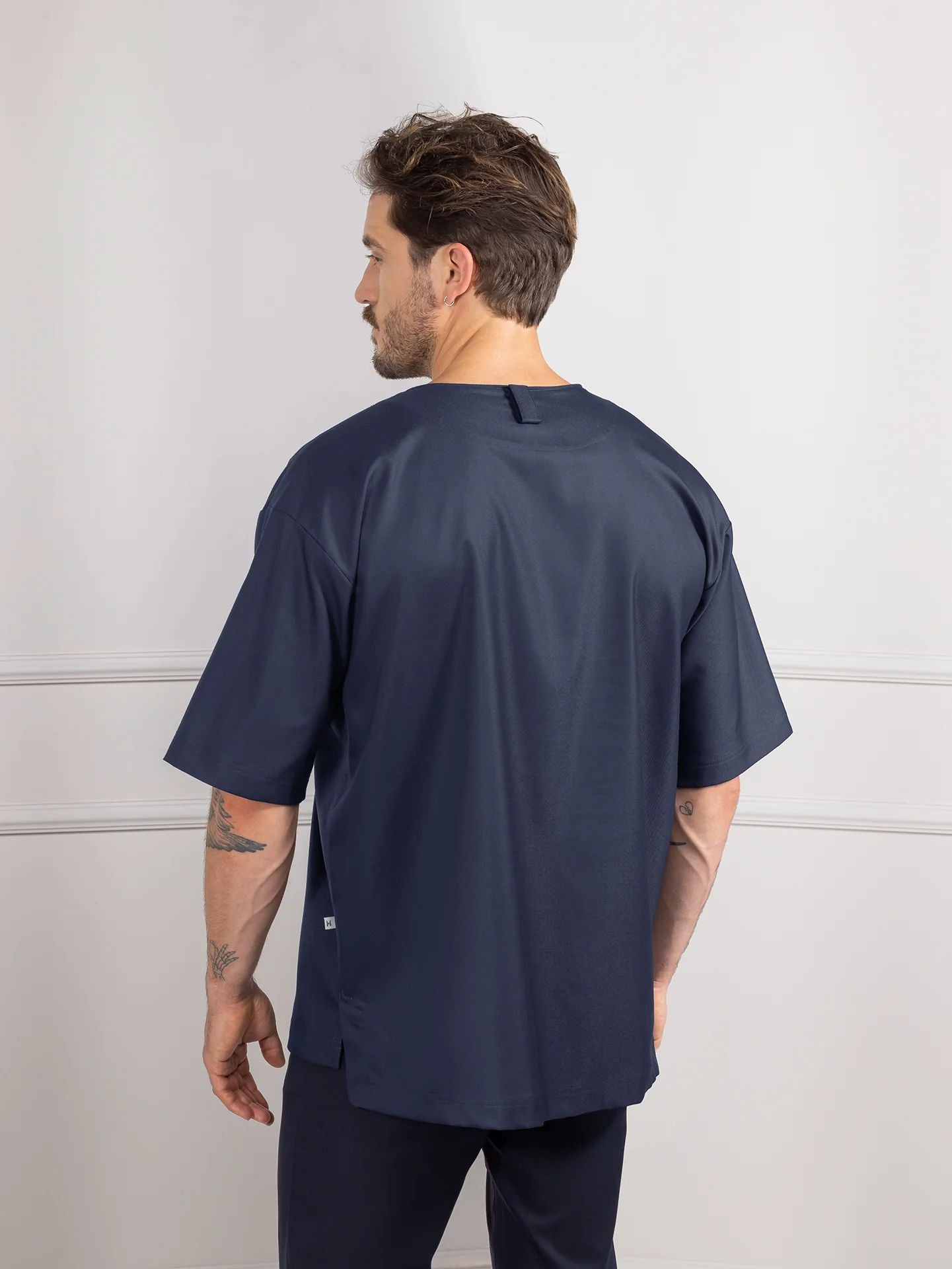 Oversized Shirt 1409 Norian mit verdeckten Druckknöpfen