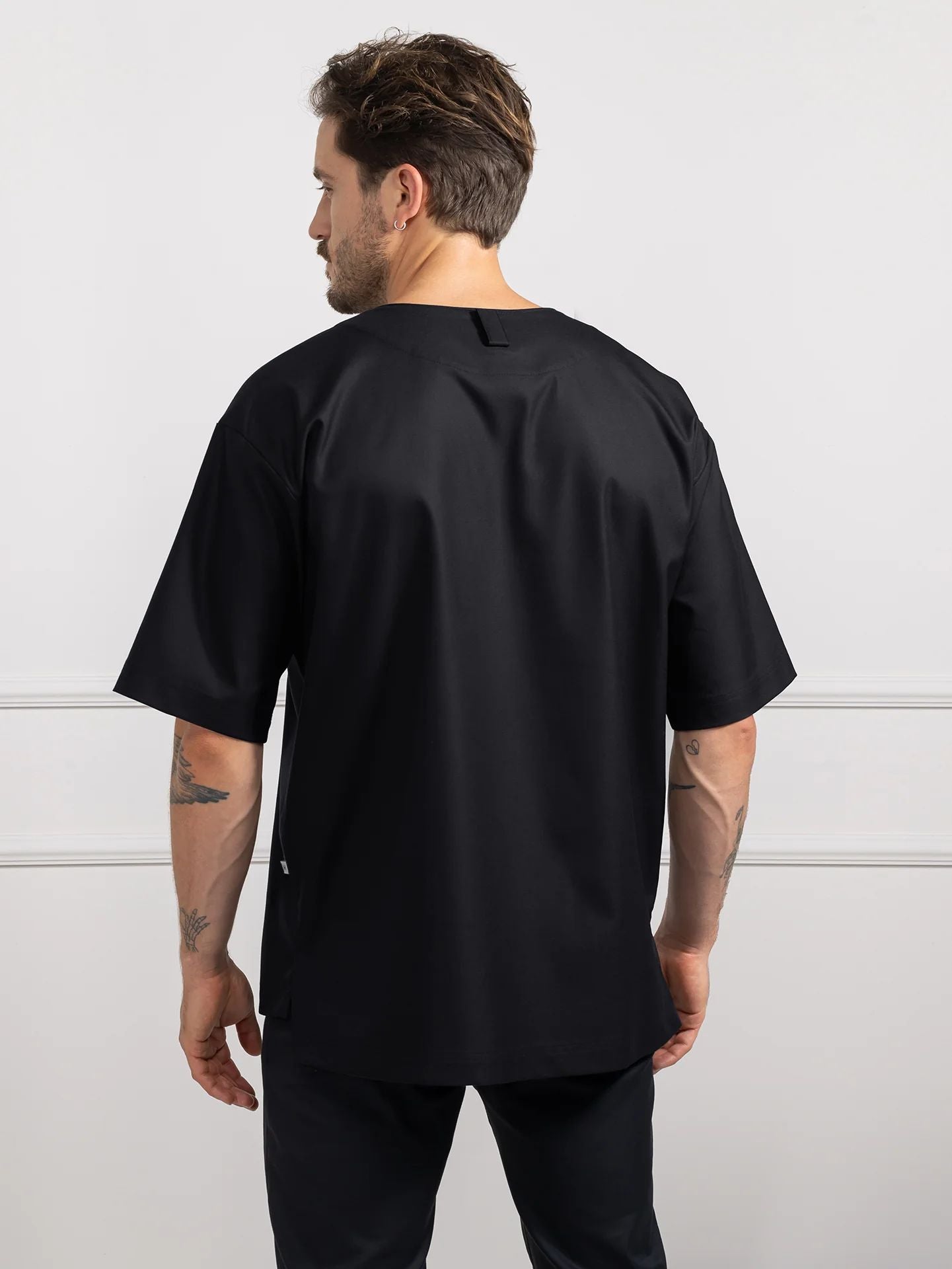 Oversized Shirt 1409 Norian mit verdeckten Druckknöpfen