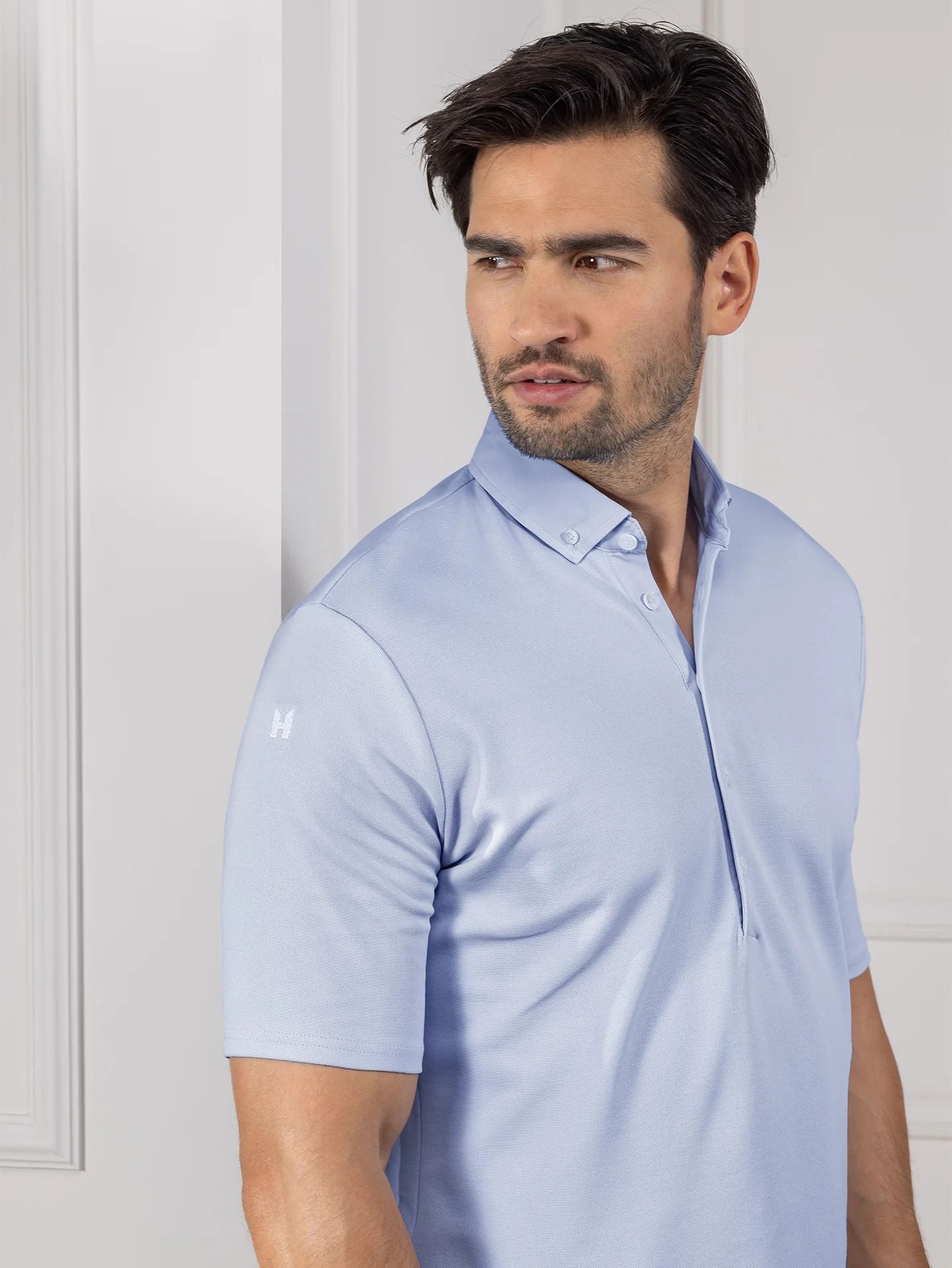 Herren Polo-Shirt 1411 Matteo hellblau von Le Nouveau Chef bei workers friend