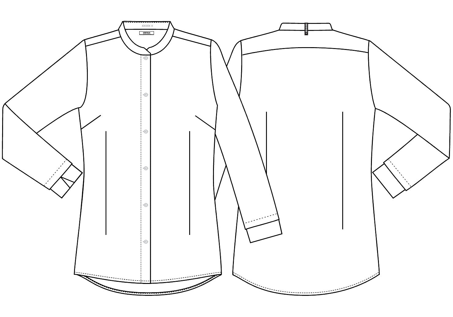 Oxford Stehkragen-Bluse 15478 mit 7/8-Arm