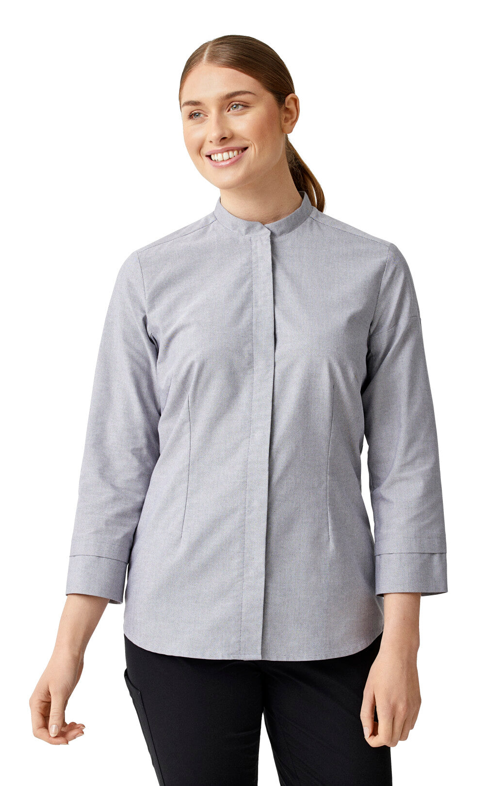 Oxford Stehkragen-Bluse 15478 mit 7/8-Arm