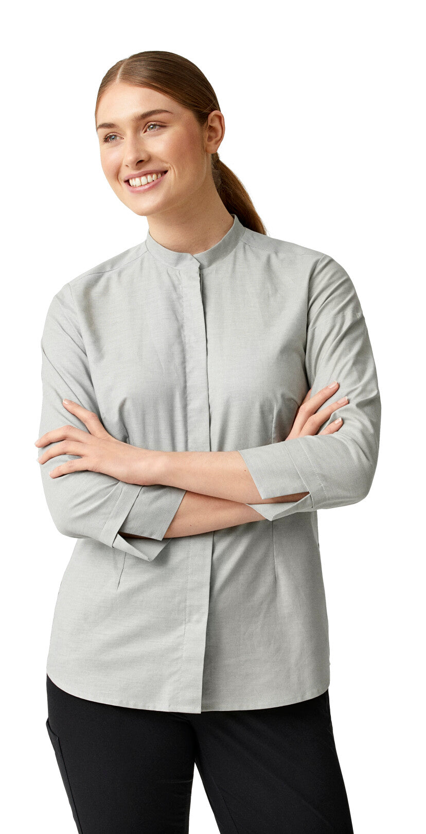 Oxford Stehkragen-Bluse 15478 mit 7/8-Arm