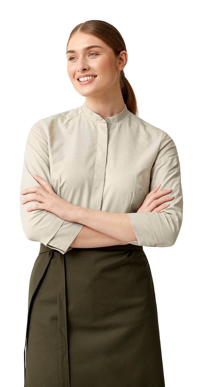 Oxford Stehkragen-Bluse 15478 mit 7/8-Arm
