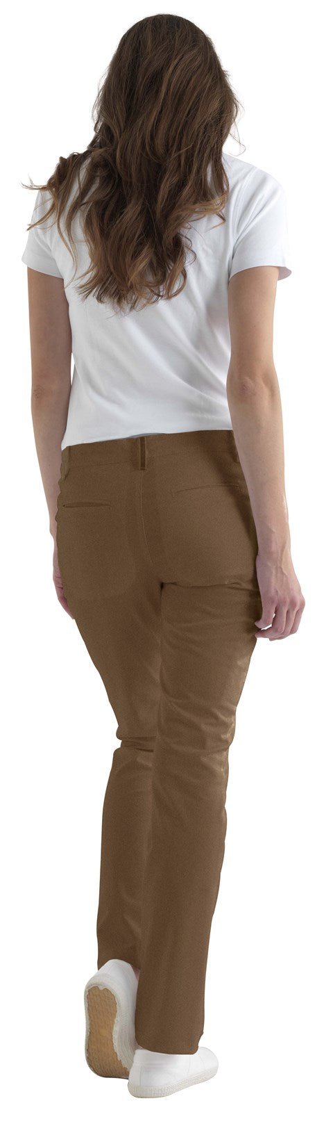 Damen Chino Hose khakibraun mit Stretch