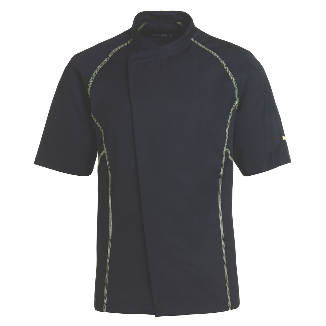 23400-Koch-Service-Jacke-Kurzarm-schwarz/lime