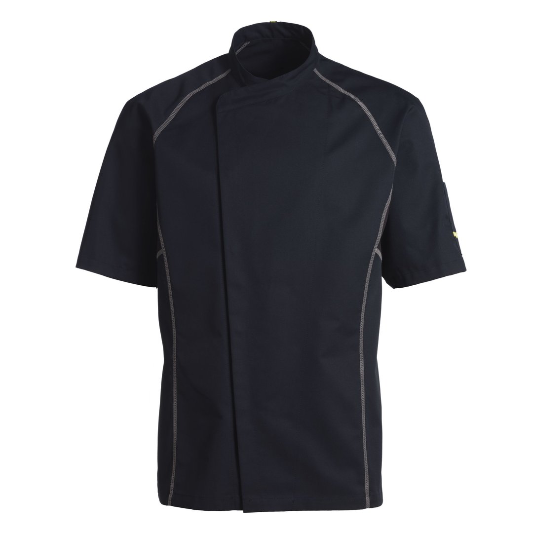 23400-Koch-Service-Jacke-Kurzarm-schwarz/grau
