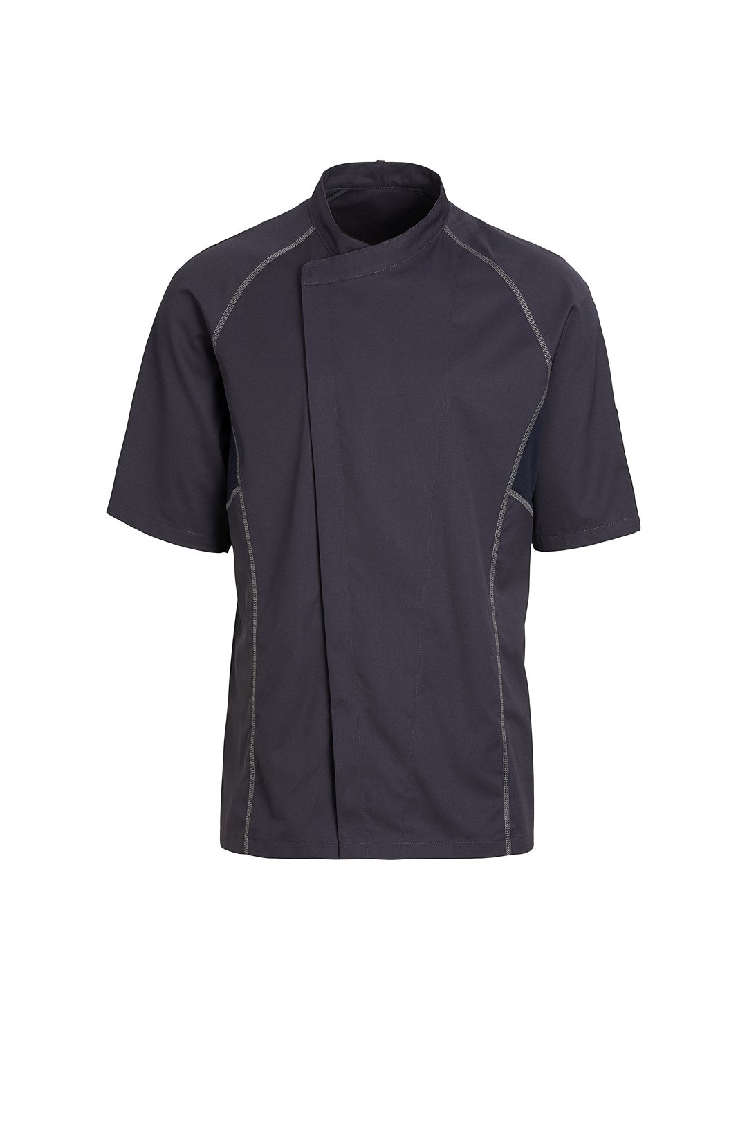 Koch-/Servicejacke 23400 Kurzarm grau mit Flatlock