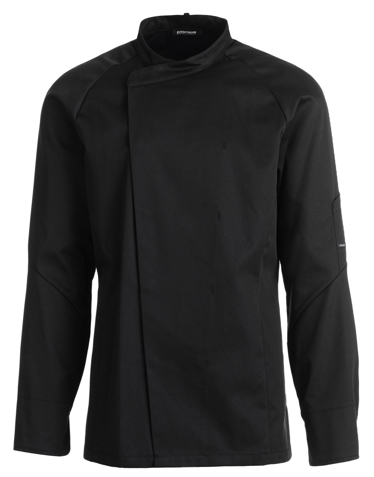 Kochjacke 23501 schwarz mit Druckknöpfen