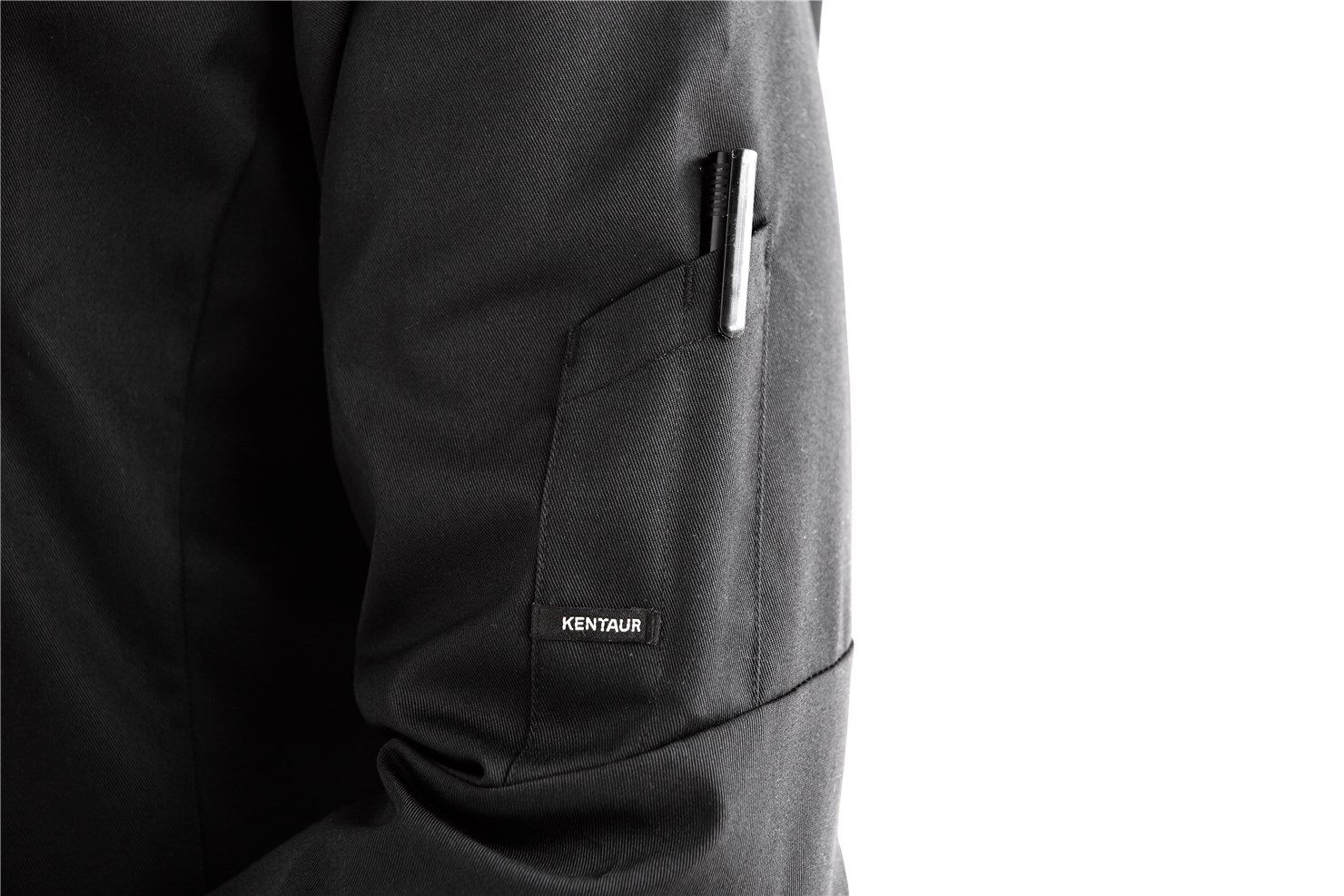 Kochjacke 23501 schwarz mit Druckknöpfen
