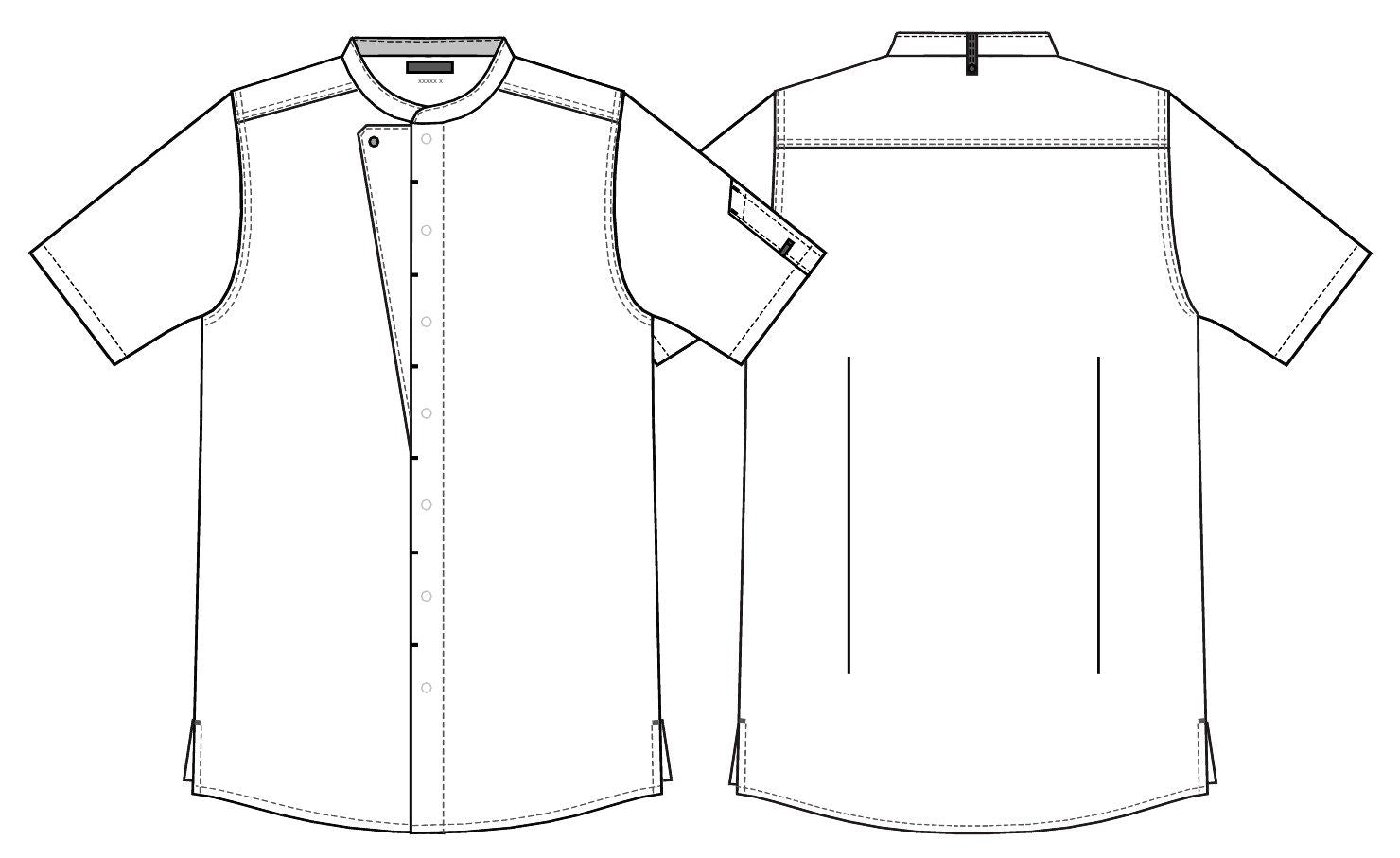 Koch-/Servicehemd Kurzarm 23516 Chef-Style weiß