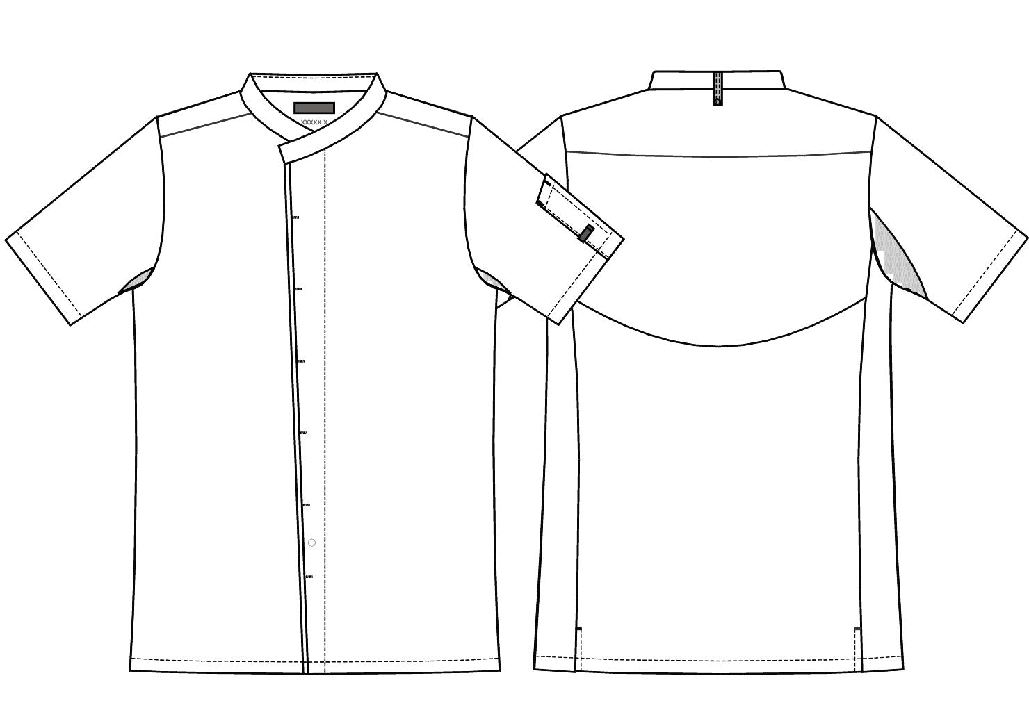 Gourmet Kochjacke 23523 Kurzarm