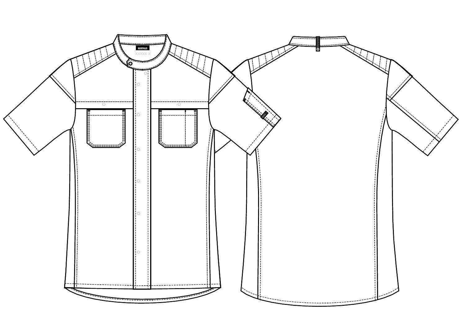 Koch-/Servicejacke 23530 Biker Kurzarm