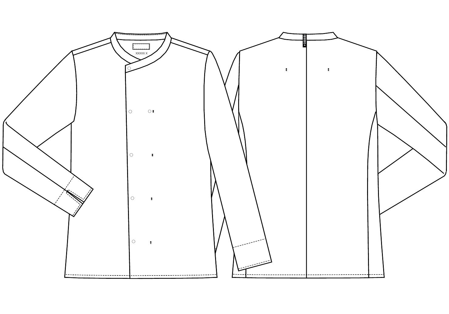 Preisgünstige Tencel Kochjacke 23691 in weiß