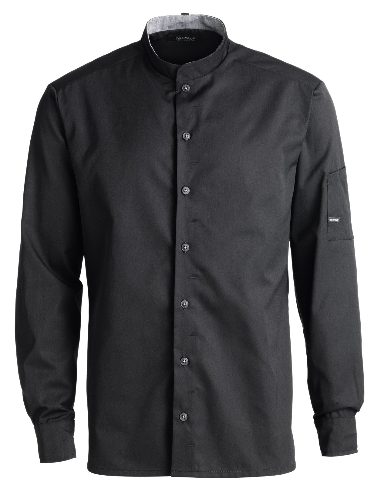 Kentaur Koch-/Servicehemd 25203 schwarz mit Stehkragen