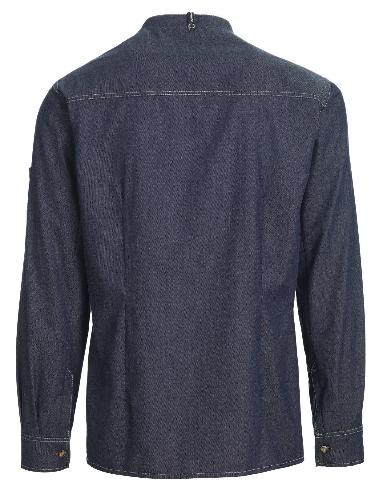 Kentaur Koch-/Servicehemd 25204 Denim Blue mit Stehkragen