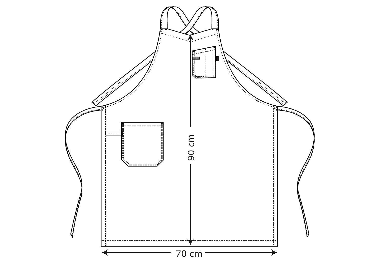 RAW Cross Back Schürze 30461