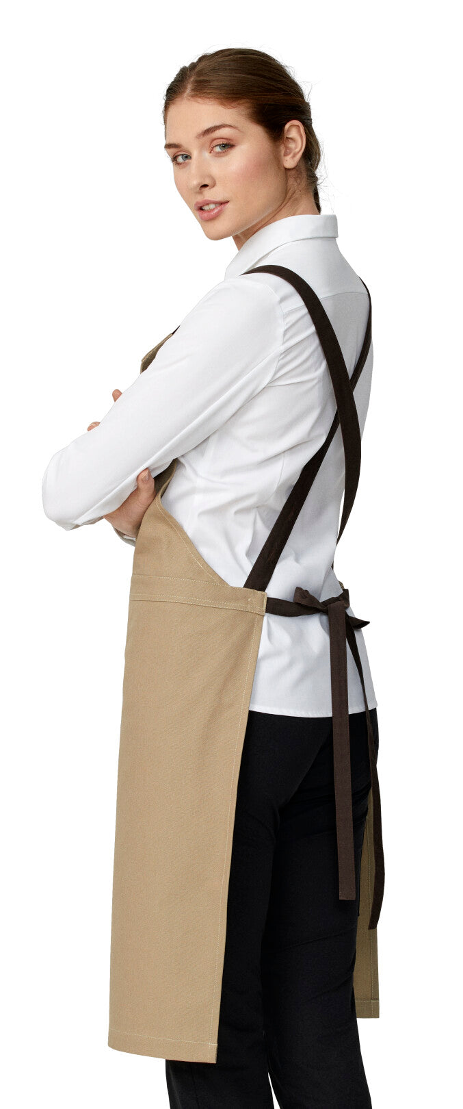 RAW Cross Back Schürze 30461 beige von Kentaur bei workers friend bestellen
