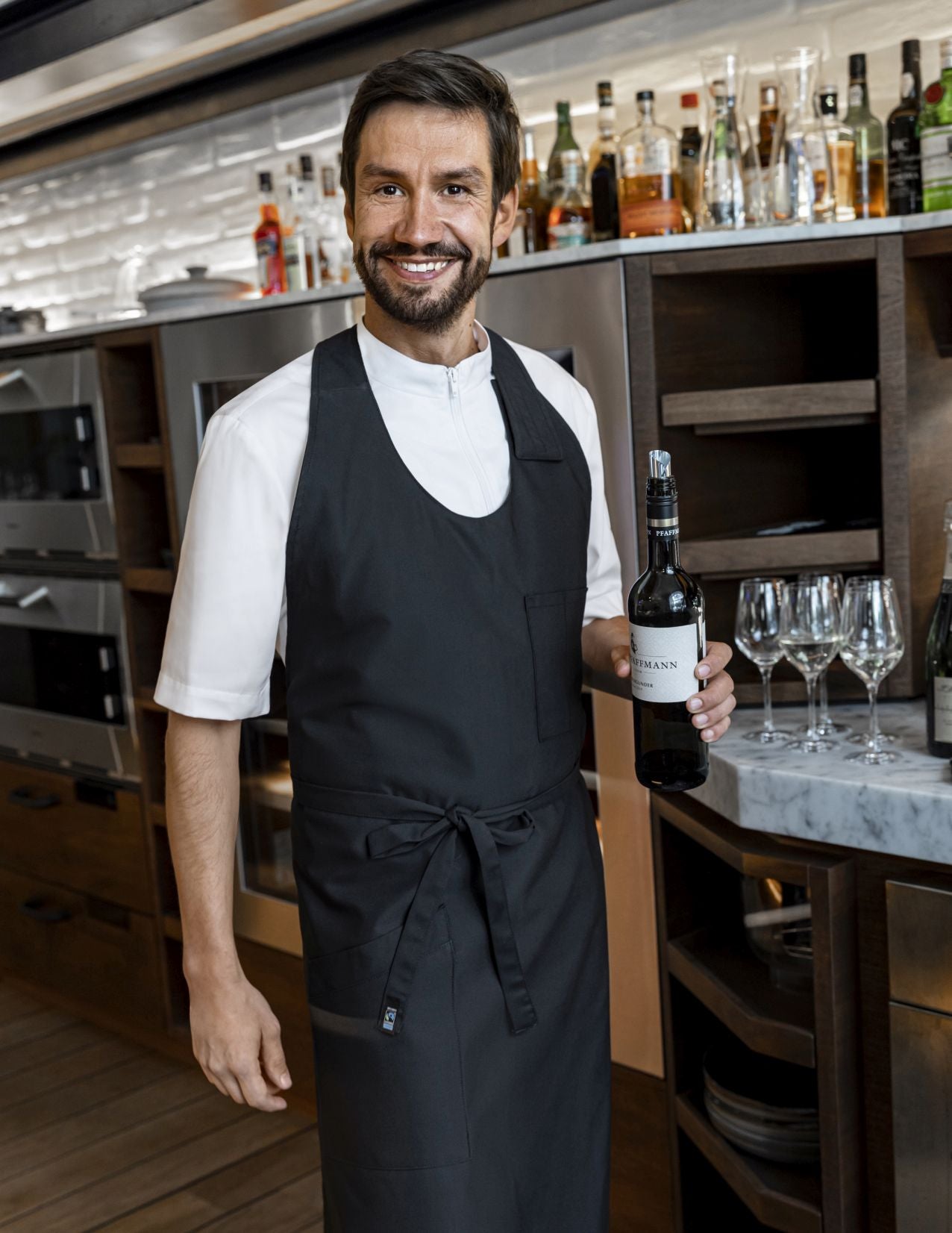 Sommelier-Schürze 4409 schwarz von Greiff bei workers friend bestellen