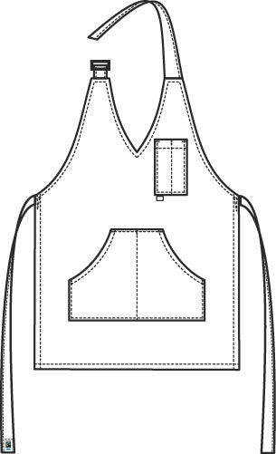 Damen Latzschürze 4411 schwarz