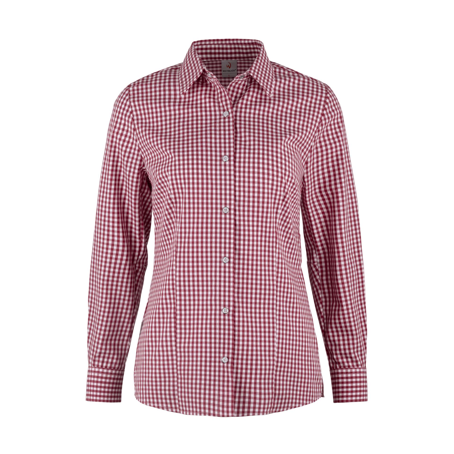 Vichy-Karo Bluse 48080 rot von Weitblick bei workers friend bestellen