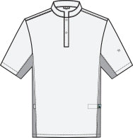 Herren Kochshirt 55074 mit Jersey-Einsätzen