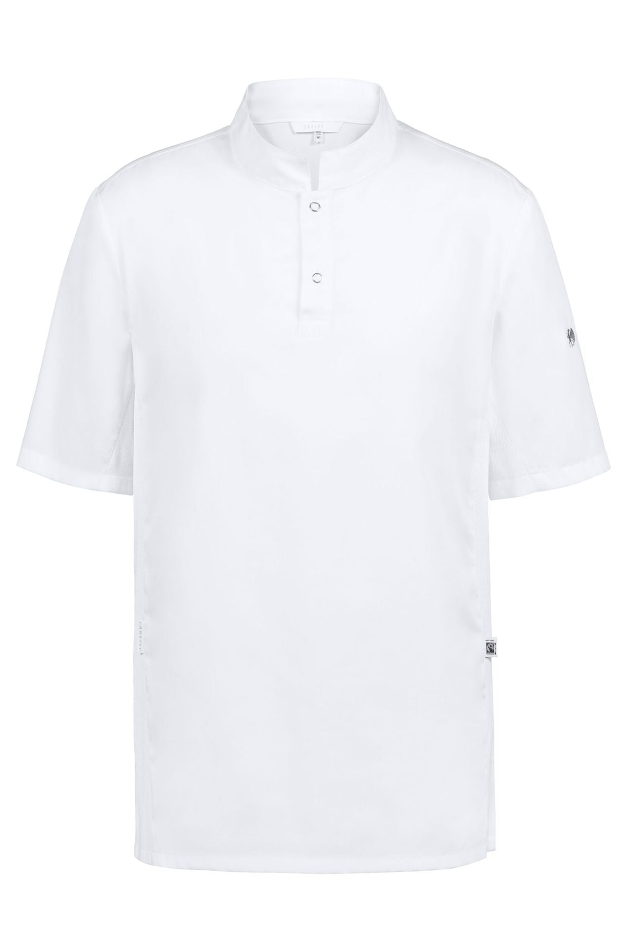 Herren Kochshirt 55074 mit Jersey-Einsätzen
