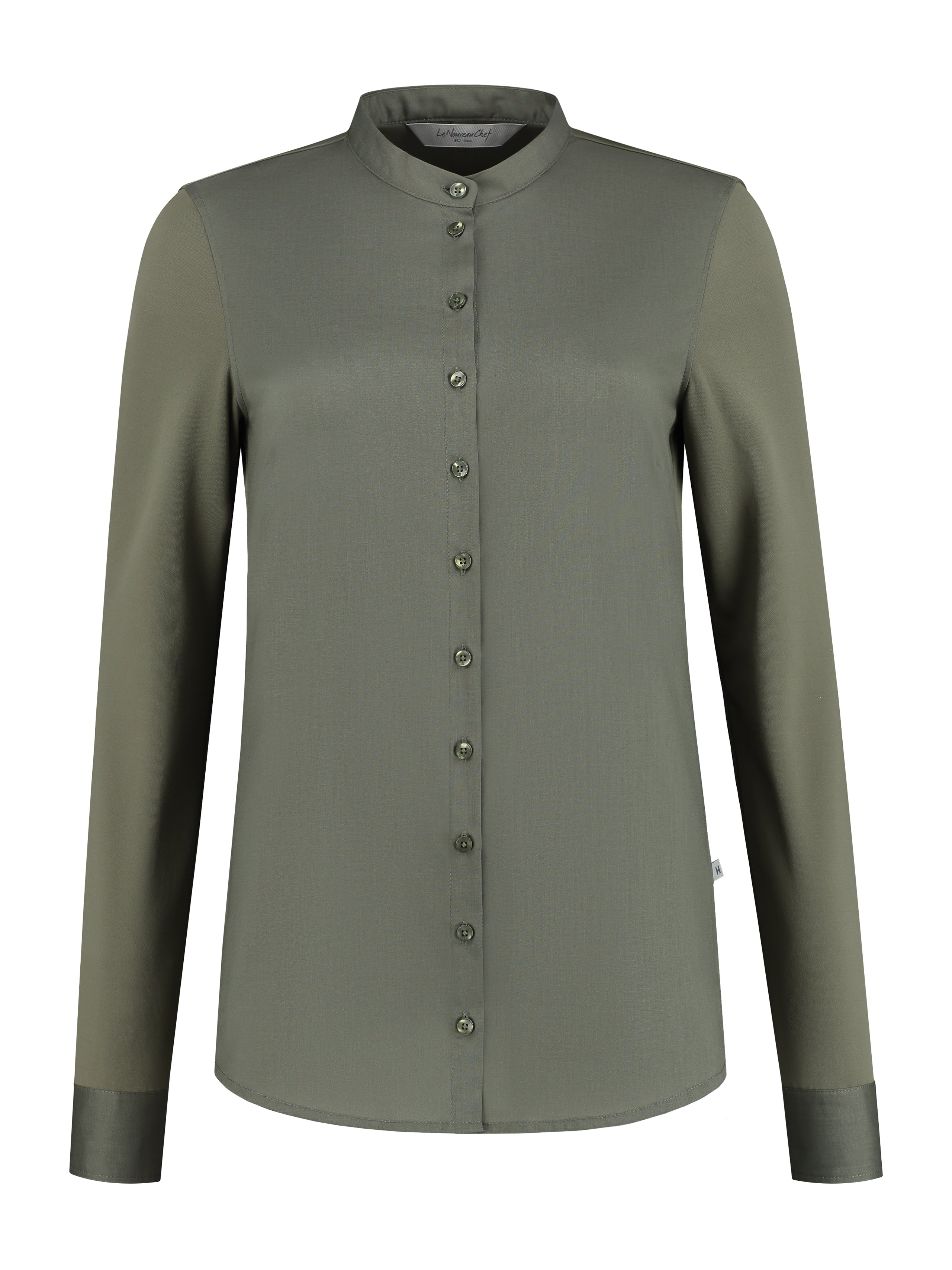 Damen Stretch-Bluse Lisa 1205 mit Stehkragen