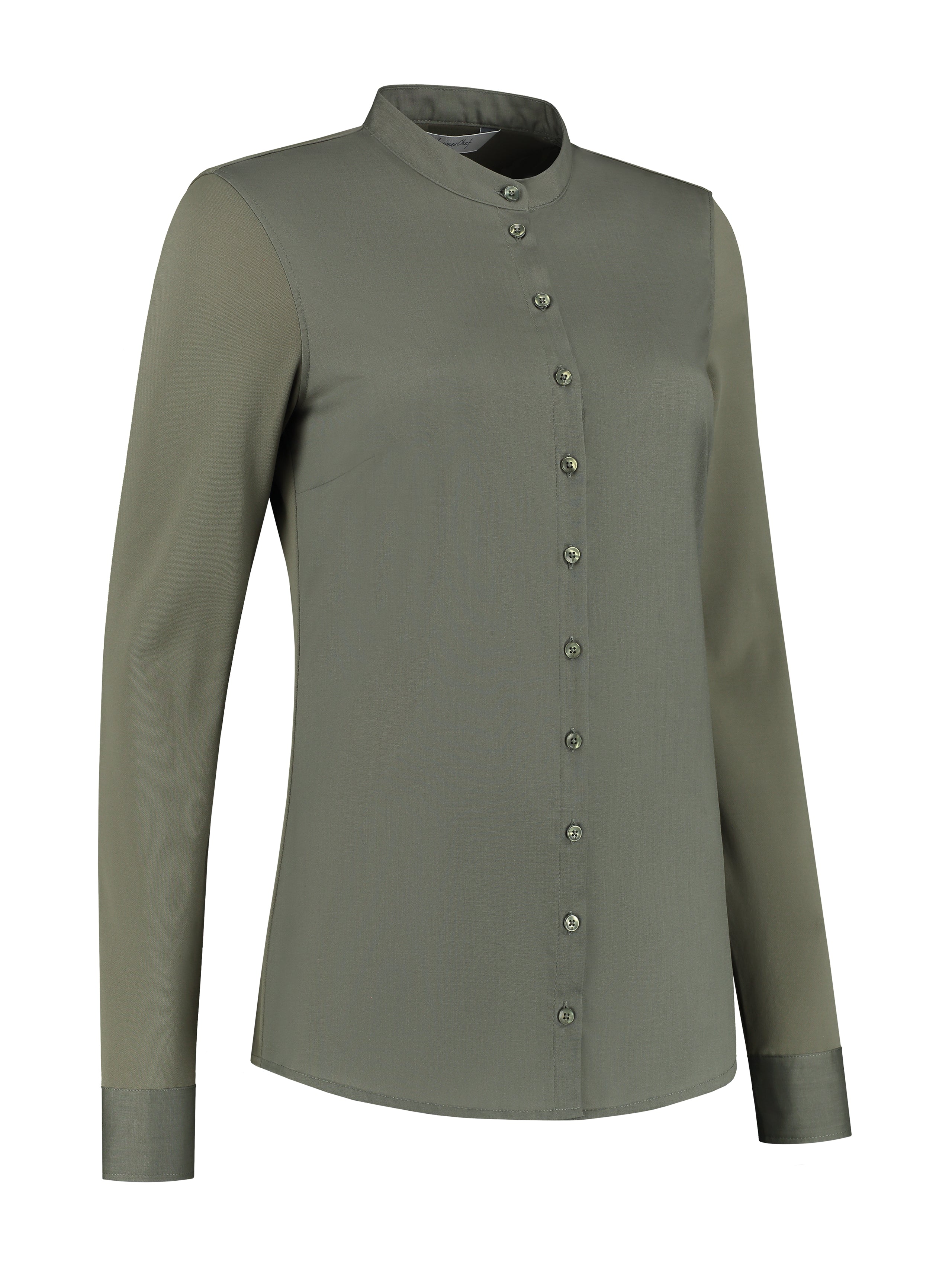 Damen Stretch-Bluse Lisa 1205 mit Stehkragen