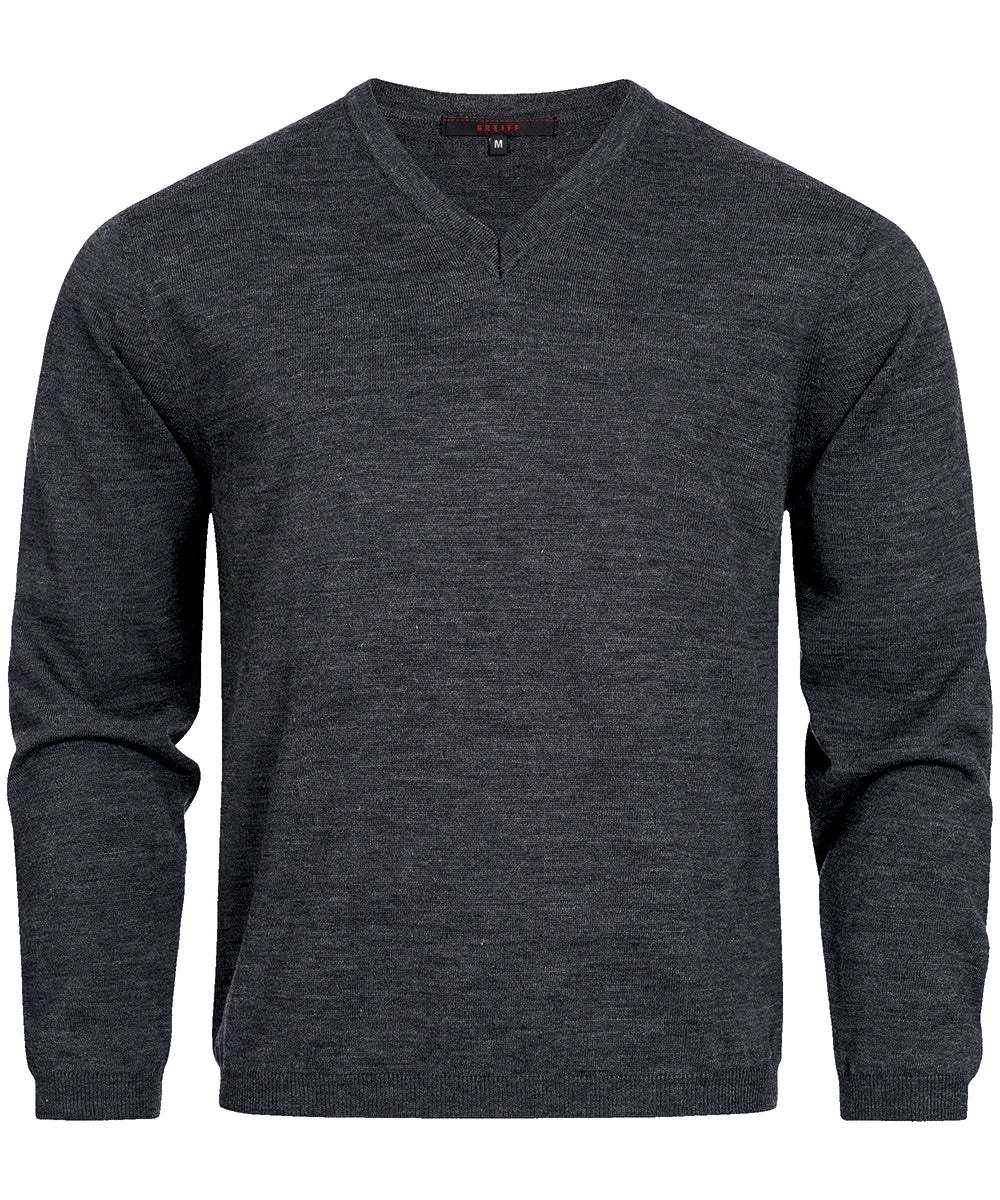 Herren V-Pullover 6040 aus Schurwoll-Mix