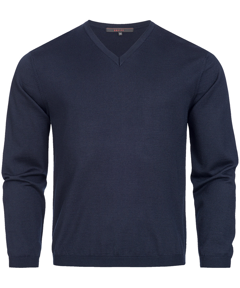 Herren V-Pullover 6040 aus Schurwoll-Mix