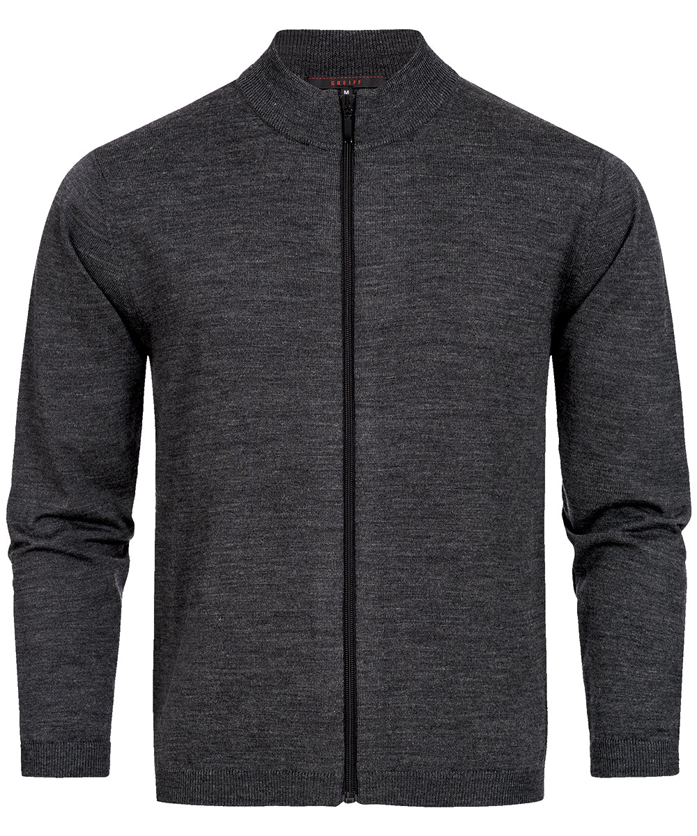 Herren Strickjacke 6042 mit Reißverschluss anthrazit