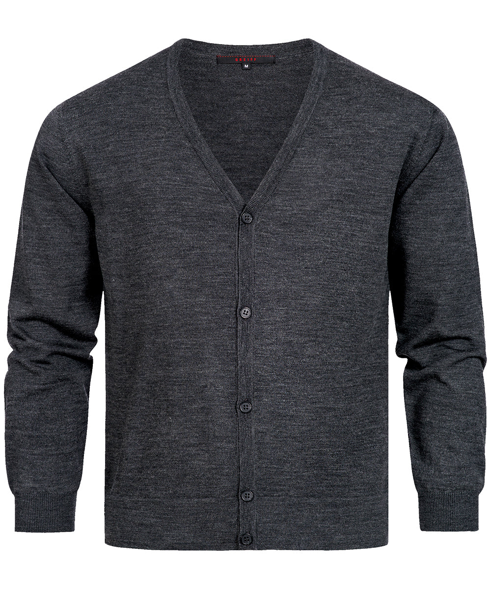 Herren Strickjacke 6043 aus coolem Schurwoll-Mix