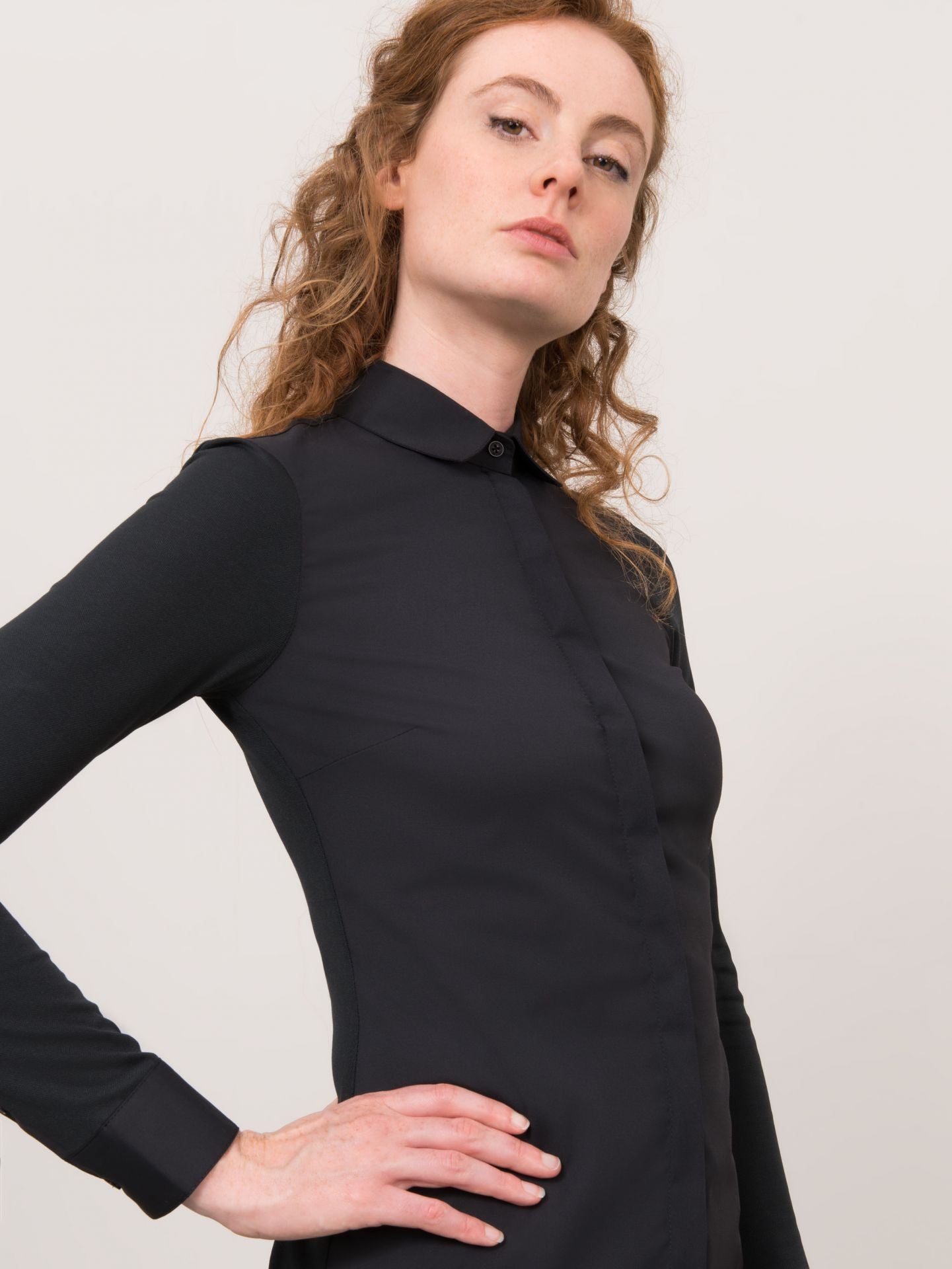 Shirt-Bluse Demy 1204 mit Hemdkragen