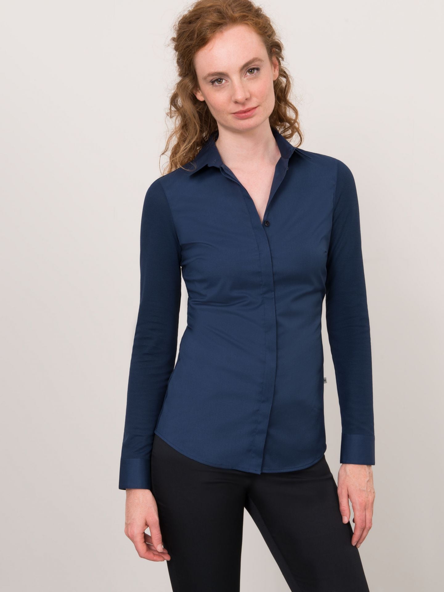 Shirt-Bluse Demy 1204 mit Hemdkragen