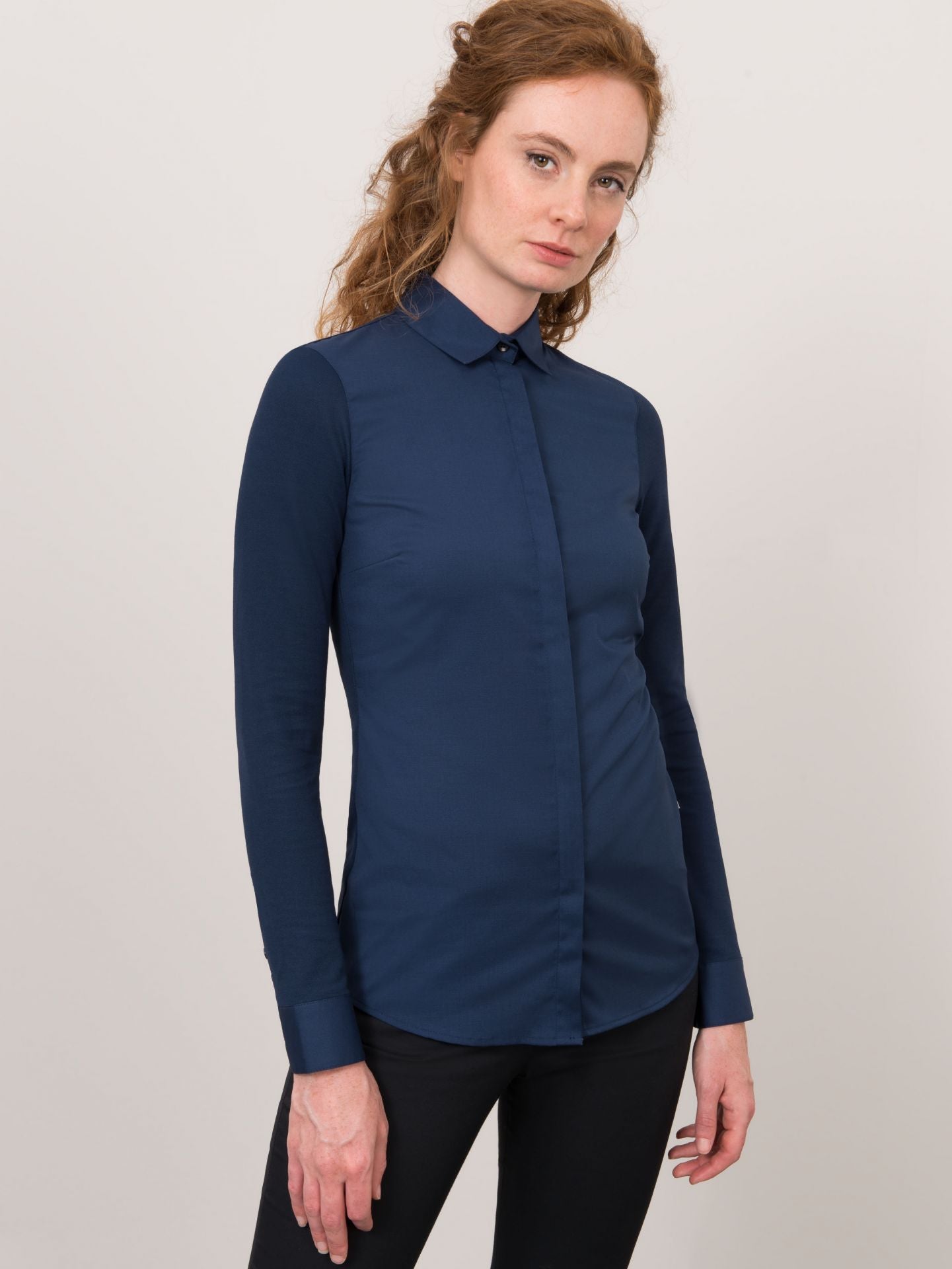 Shirt-Bluse Demy 1204 mit Hemdkragen