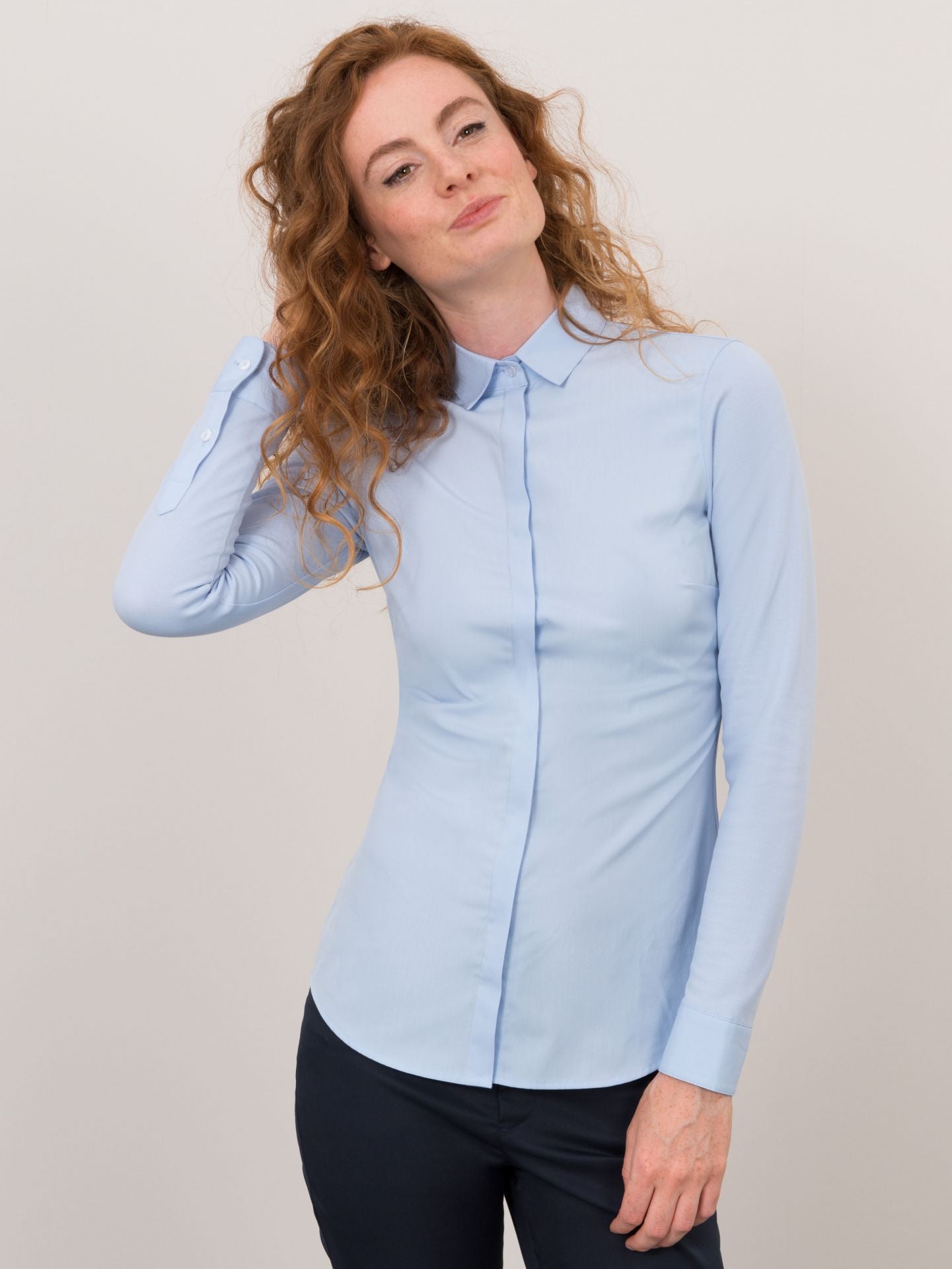 Shirt-Bluse Demy 1204 mit Hemdkragen