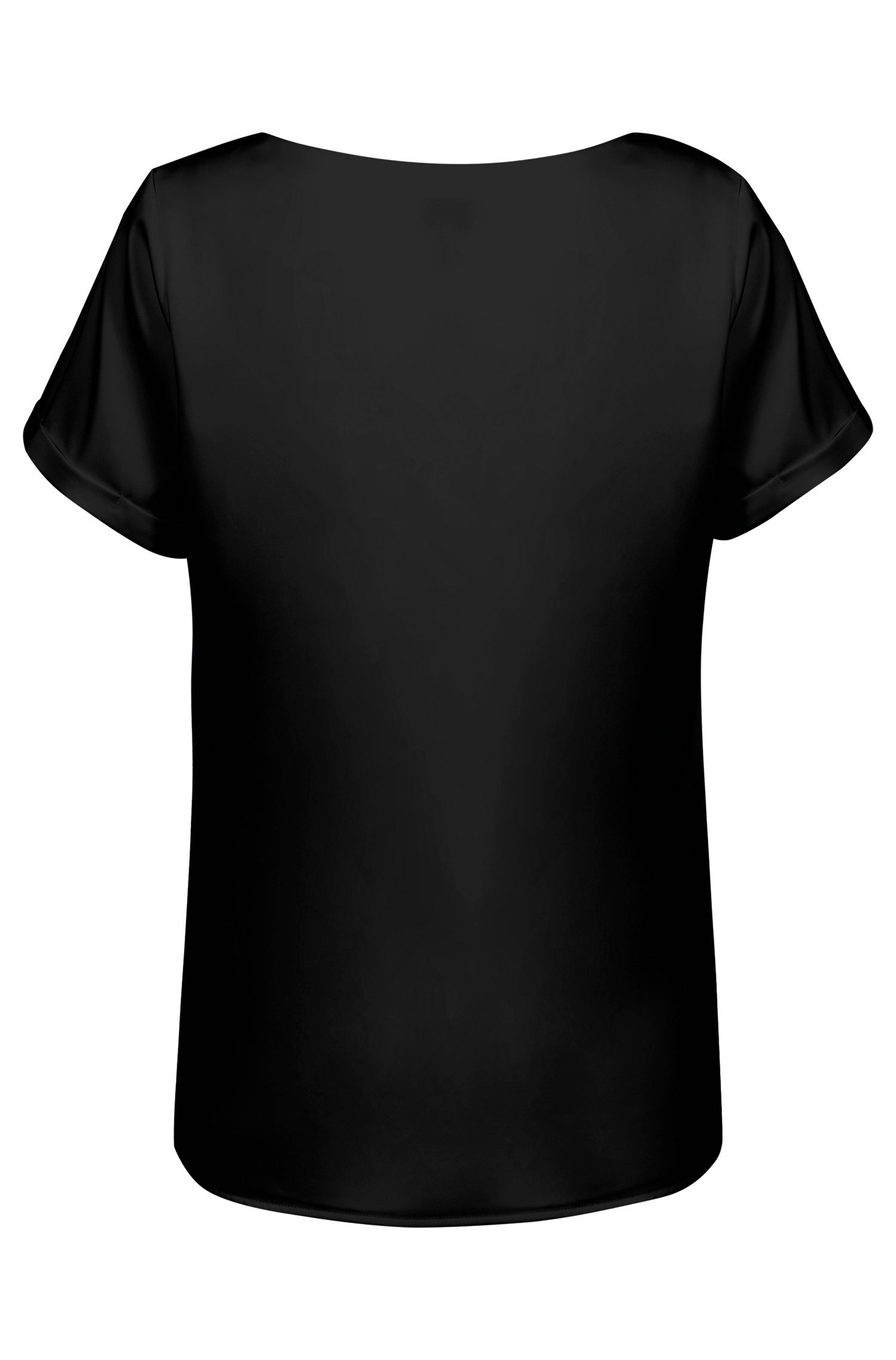 Damen Chiffon Shirt 6577 Kurzarm mit Rundhals