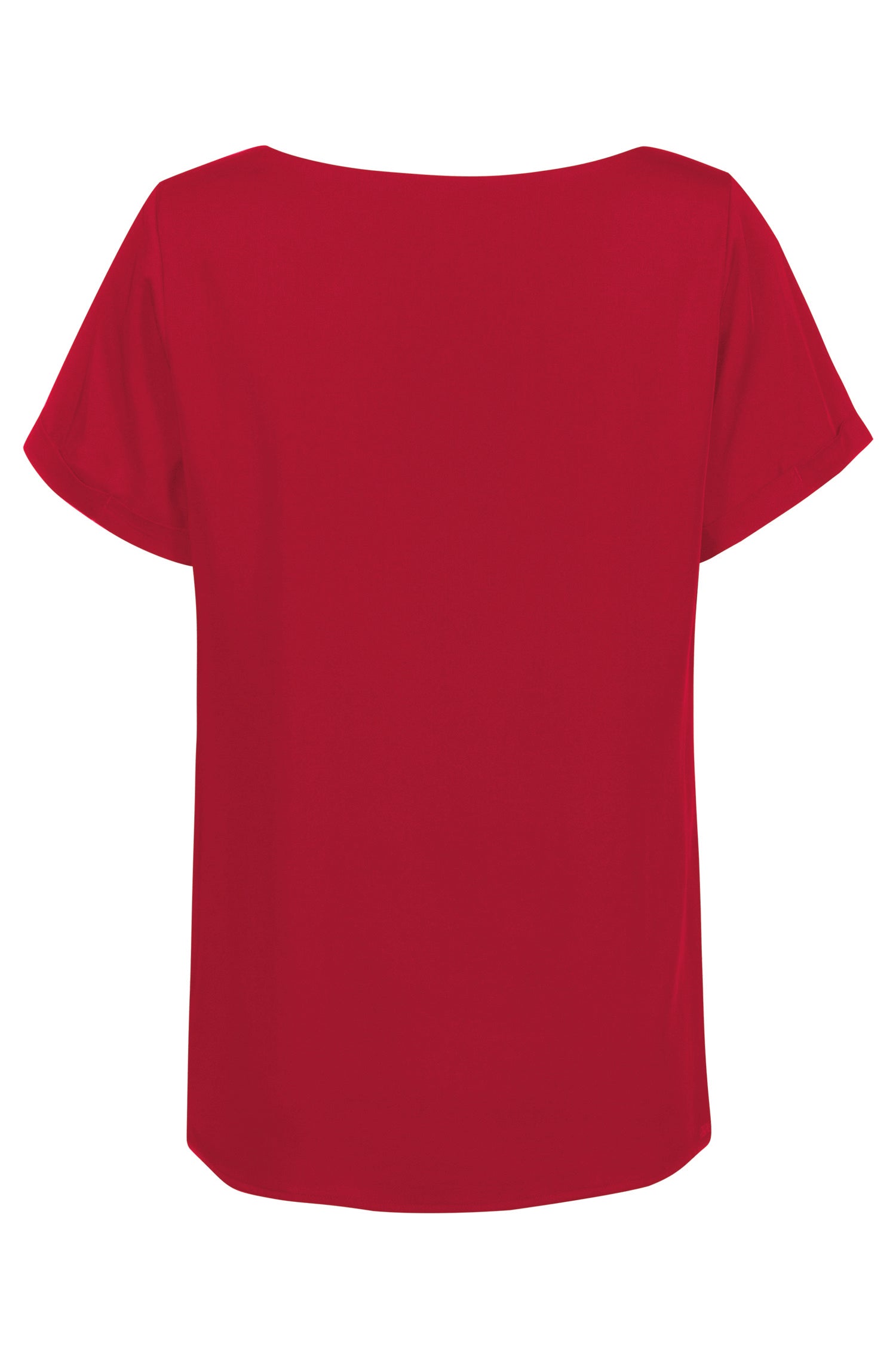 Damen Chiffon Shirt 6577 Kurzarm mit Rundhals