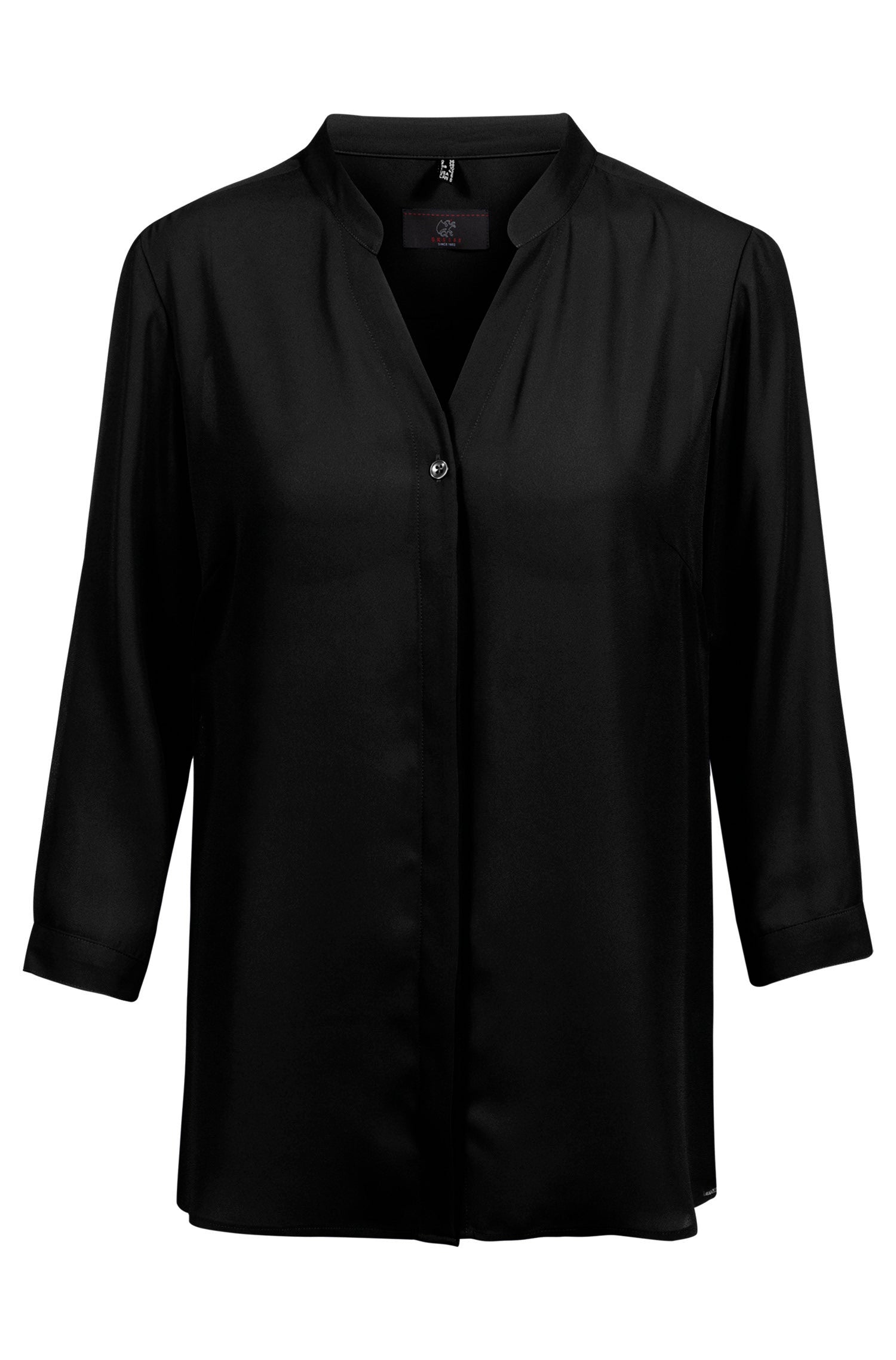 Damen Chiffon Bluse 6580 mit verdeckte Knopfleiste