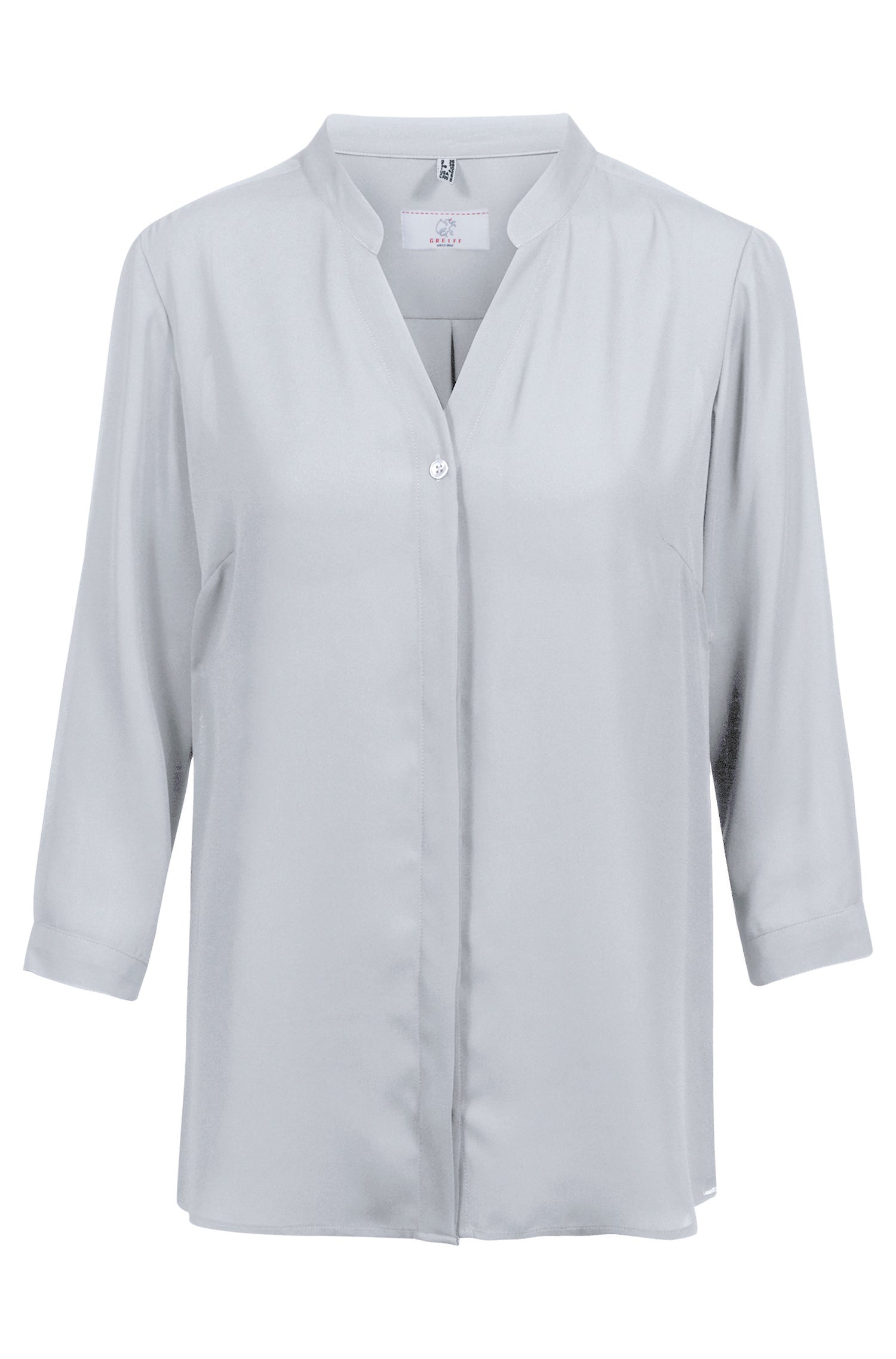 Damen Chiffon Bluse 6580 mit verdeckte Knopfleiste