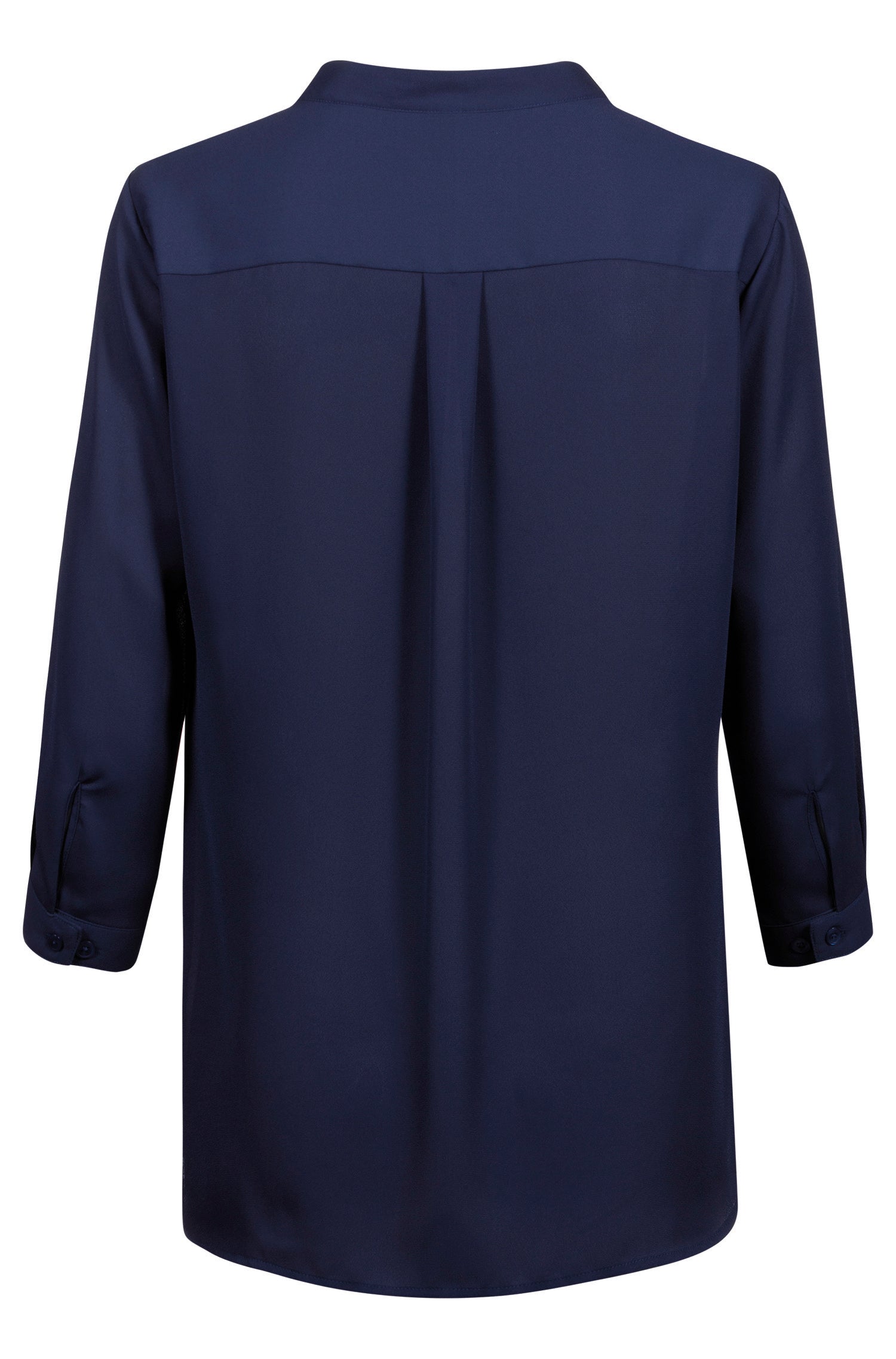 Damen Chiffon Bluse 6580 mit verdeckte Knopfleiste