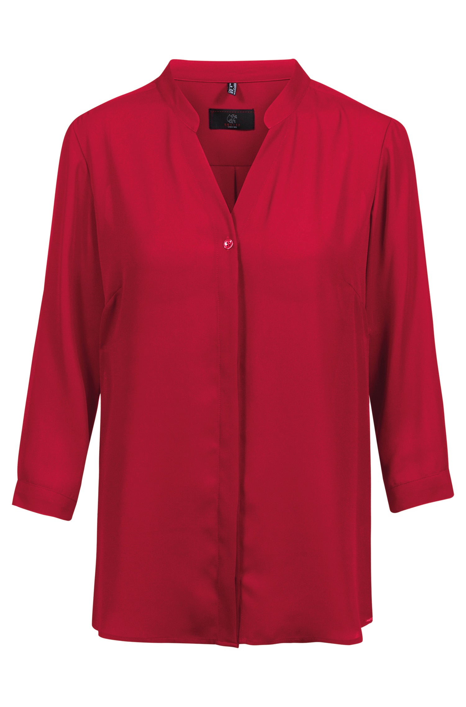 Damen Chiffon Bluse 6580 mit verdeckte Knopfleiste