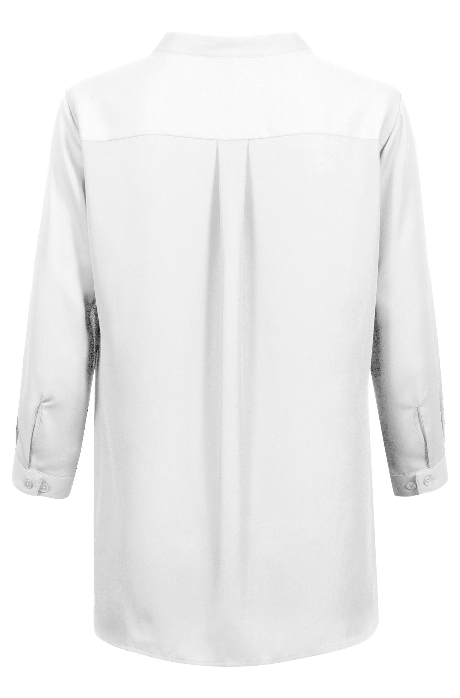 Damen Chiffon Bluse 6580 mit verdeckte Knopfleiste