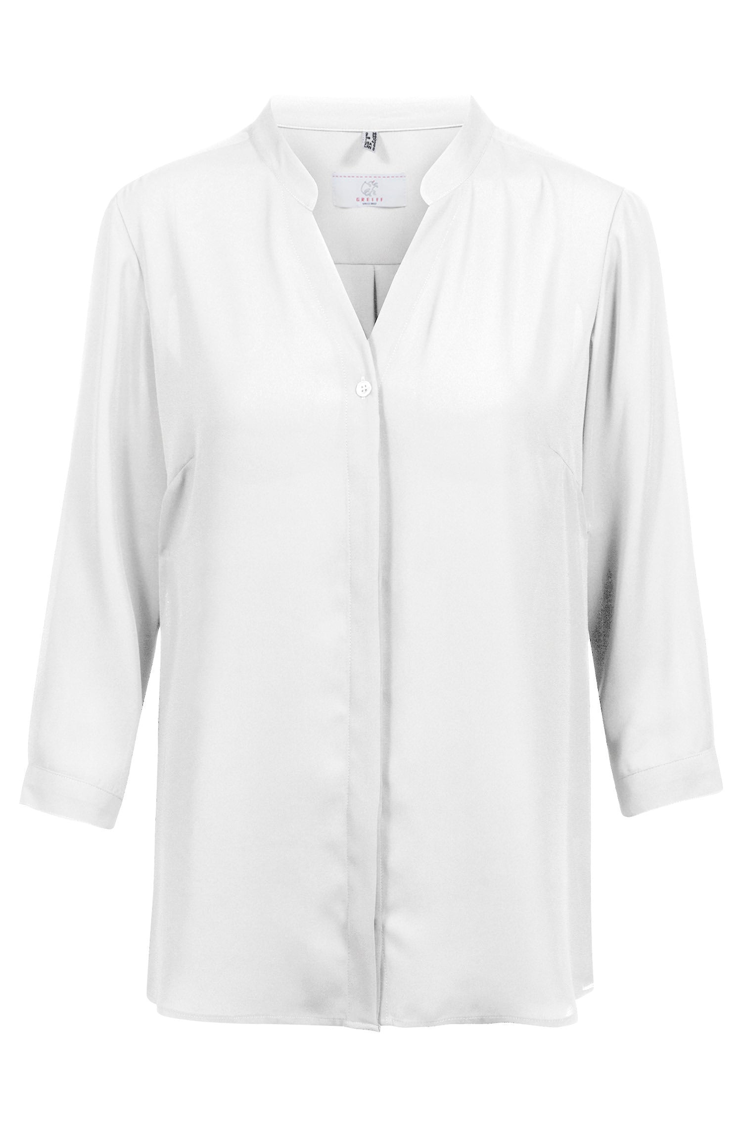 Damen Chiffon Bluse 6580 mit verdeckte Knopfleiste